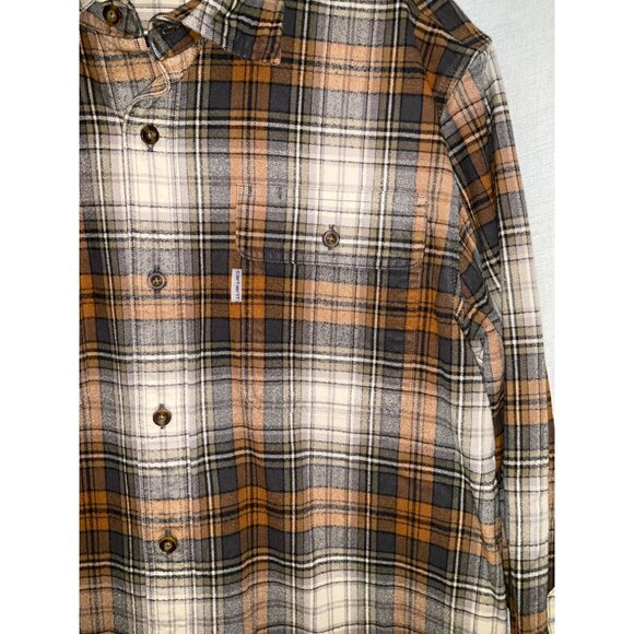 Carhartt Mens L Original Fit Plaid Long Sleeve Button-Down Shirt - Picture 2 of 5